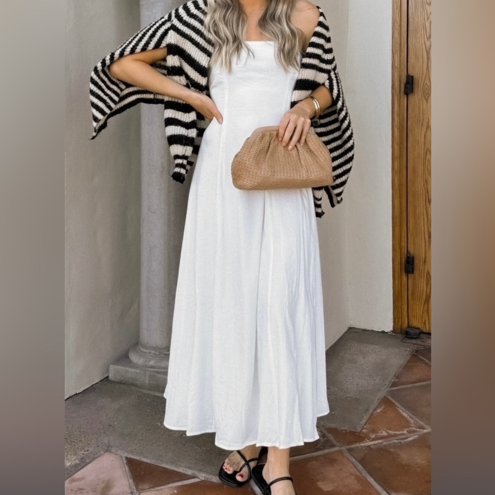 Stitch & Feather White Maxi Dress